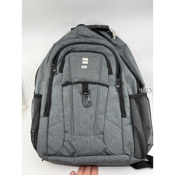 NEW Dejuno Commuter Backpack Checkpoint-Friendly 15.6 Laptop Pocket Heather Grey - Picture 6 of 11